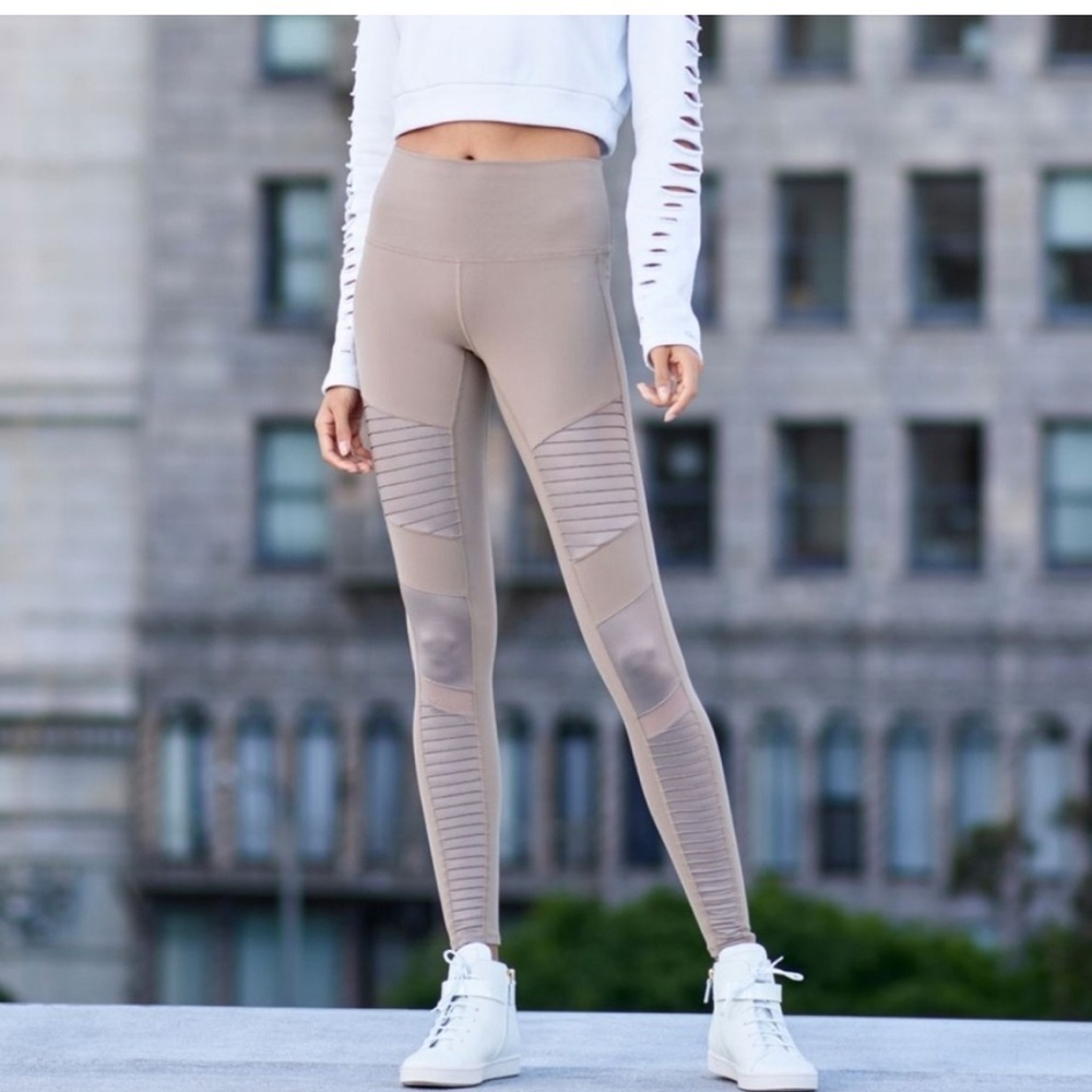 Women's Beige High-Waisted Leggings